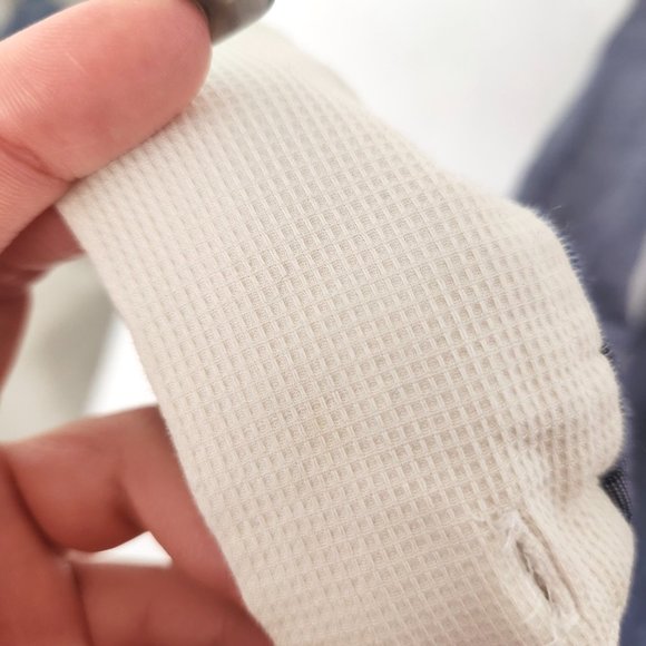 Y2K Pendleton Blue & White Waffle Weave Button Down Shirt Women's Size 12 - Picture 10 of 13